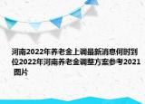 河南2022年養(yǎng)老金上調(diào)最新消息何時到位2022年河南養(yǎng)老金調(diào)整方案參考2021 圖片