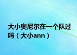 大小奧尼爾在一個隊過嗎（大小ann）