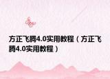 方正飛騰4.0實(shí)用教程（方正飛騰4.0實(shí)用教程）