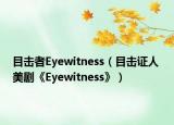 目擊者Eyewitness（目擊證人 美劇《Eyewitness》）