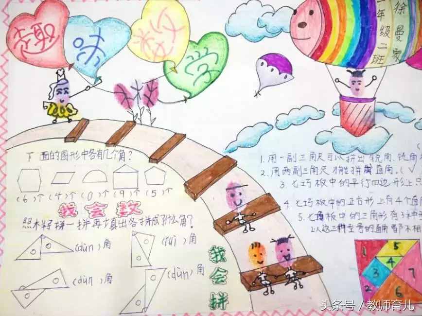 這21張趣味數(shù)學手抄報，孩子也許能用得上！老師家長收藏