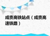 成貴高鐵站點(diǎn)（成貴高速鐵路）