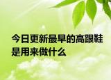 今日更新最早的高跟鞋是用來做什么