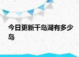今日更新千島湖有多少島