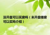 沒開盤可以買房嗎（未開盤樓房可以買嗎介紹）