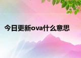 今日更新ova什么意思