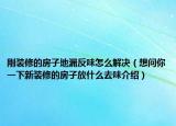 剛裝修的房子地漏反味怎么解決（想問你一下新裝修的房子放什么去味介紹）