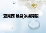 亞克西 維吾爾族詞語