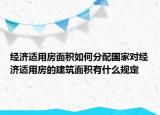 經濟適用房面積如何分配國家對經濟適用房的建筑面積有什么規(guī)定