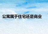公寓屬于住宅還是商業(yè)