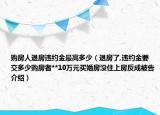 購(gòu)房人退房違約金最高多少（退房了,違約金要交多少購(gòu)房者**10萬(wàn)元買婚房沒住上房反成被告介紹）