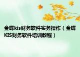 金蝶kis財務軟件實務操作（金蝶KIS財務軟件培訓教程）