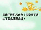 賣房子違約怎么辦（買賣房子違約了怎么處理介紹）