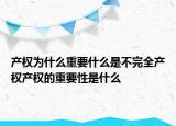 產(chǎn)權(quán)為什么重要什么是不完全產(chǎn)權(quán)產(chǎn)權(quán)的重要性是什么