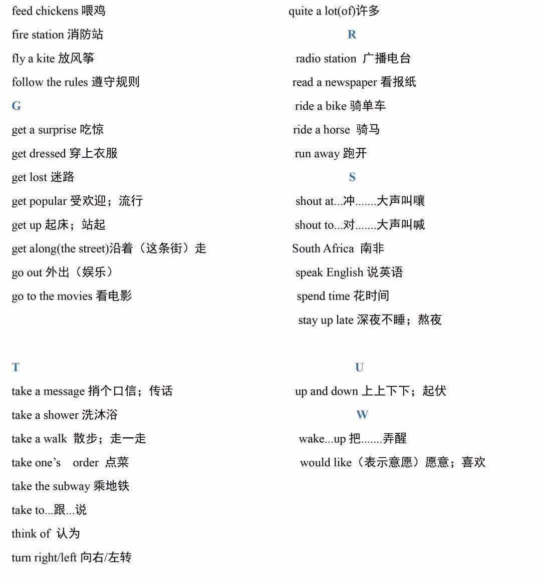 可打印！初一到初三各冊(cè)英語(yǔ)高頻短語(yǔ)總結(jié)