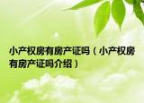 小產(chǎn)權(quán)房有房產(chǎn)證嗎（小產(chǎn)權(quán)房有房產(chǎn)證嗎介紹）