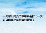 一天可以吃幾個草莓不會胖（一天可以吃幾個草莓詳細介紹）