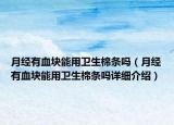 月經(jīng)有血塊能用衛(wèi)生棉條嗎（月經(jīng)有血塊能用衛(wèi)生棉條嗎詳細(xì)介紹）