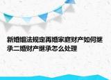 新婚姻法規(guī)定再婚家庭財產如何繼承二婚財產繼承怎么處理