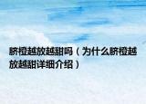 臍橙越放越甜嗎（為什么臍橙越放越甜詳細(xì)介紹）