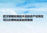 武漢碧桂園海昌天藍(lán)的房產(chǎn)證現(xiàn)在可以辦理嗎應(yīng)該如何查詢