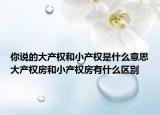 你說的大產(chǎn)權(quán)和小產(chǎn)權(quán)是什么意思大產(chǎn)權(quán)房和小產(chǎn)權(quán)房有什么區(qū)別