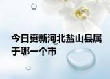 今日更新河北鹽山縣屬于哪一個市