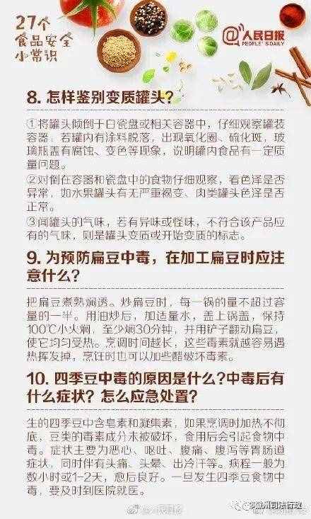 所有人，這27個(gè)食品安全常識(shí)你必須知道