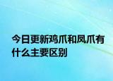 今日更新雞爪和鳳爪有什么主要區(qū)別