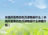 水燒開(kāi)后有白色沉淀物是什么（水燒開(kāi)后有白色沉淀物是什么詳細(xì)介紹）