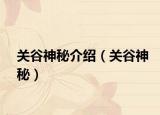 關(guān)谷神秘介紹（關(guān)谷神秘）