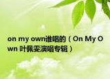on my own誰唱的（On My Own 葉佩雯演唱專輯）