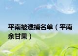 平南被逮捕名單（平南余甘果）