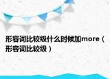 形容詞比較級什么時候加more（形容詞比較級）