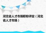 河北省人才市場職稱評定（河北省人才市場）