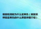 核酸檢測碼為什么是黃色（核酸采樣碼是黃色的什么原因詳細介紹）