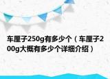 車(chē)?yán)遄?50g有多少個(gè)（車(chē)?yán)遄?00g大概有多少個(gè)詳細(xì)介紹）