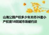 山海公園產(chǎn)權(quán)多少年關(guān)停26套小產(chǎn)權(quán)房58同城市場(chǎng)被約談