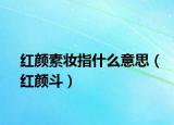 紅顏素妝指什么意思（紅顏斗）