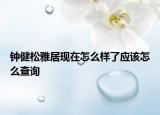 鐘健松雅居現(xiàn)在怎么樣了應(yīng)該怎么查詢