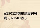 g1501次列車(chē)是復(fù)興號(hào)嗎（G1501次）