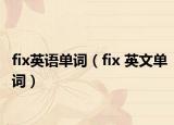 fix英語單詞（fix 英文單詞）