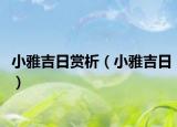小雅吉日賞析（小雅吉日）