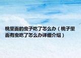 桃里面的蟲(chóng)子吃了怎么辦（桃子里面有蟲(chóng)吃了怎么辦詳細(xì)介紹）