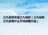 三九灸好還是三九貼好（三九貼和三九灸有什么不同詳細(xì)介紹）