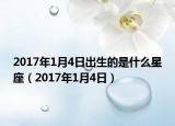 2017年1月4日出生的是什么星座（2017年1月4日）