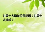 世界十大海峽位置簡圖（世界十大海峽）