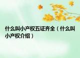 什么叫小產(chǎn)權(quán)五證齊全（什么叫小產(chǎn)權(quán)介紹）