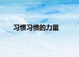 習(xí)慣習(xí)慣的力量