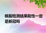 核酸檢測結(jié)果陽性一定是新冠嗎